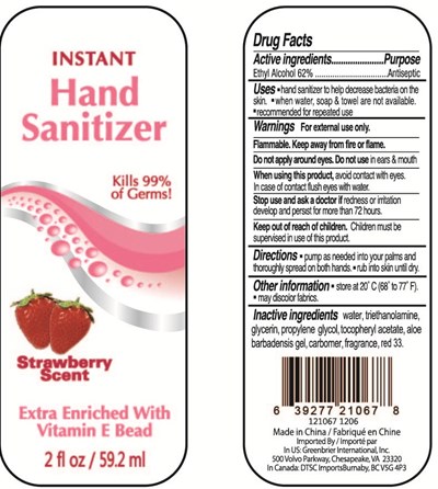 Image Of Bottle Label (Strawbeery Scent)